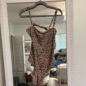 Aerie Leopard Print One Piece Swimsuit